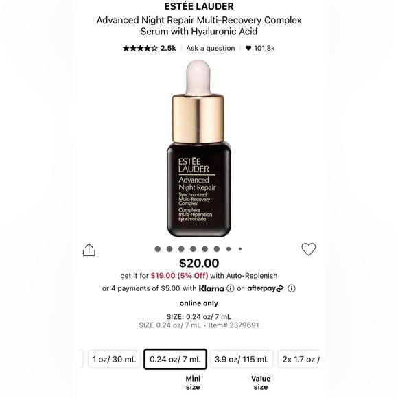 NEW Estée Lauder Advanced Night Repair 7ML - Picture 1 of 3